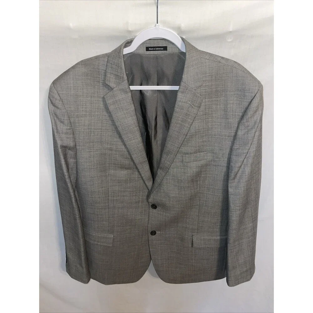 Egara Men’s Suit Blazer Size 48R Gray Business Formal Wedding City